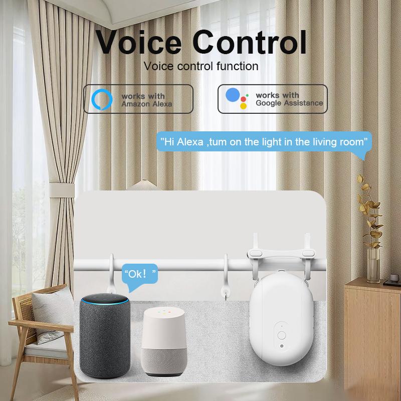 Tuya Smart Bluetooth Curtain Automatic Robot Power-driver Curtain Pusher Motor Support Siri Google Home Alexa Voice Control