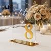 Bridal Shower Table Signs Arch Wedding Numbers, 1-10 Place Cards with Stands, Centerpiece Decor Clear Acrylic for Receptions, Parties, Anniversaries,