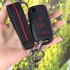 Key Fob Cover for VW Polo Golf Passat Tiguan Octavia MK7 B7 B8 with Keychain Anti-Scratch Guard Shockproof Protection Soft Grip Texture