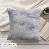 Blue Ripples Cushion Cover Soft Short Plush Pillow Cover Smooth Cozy Texture Aesthetic Cushion Case Home Decor