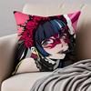 Stylish PPERSONA5 Anime Icons Cushion Cover Pillowcase Antidustmite Invisible Zipper Short Plush Sofa Cushion