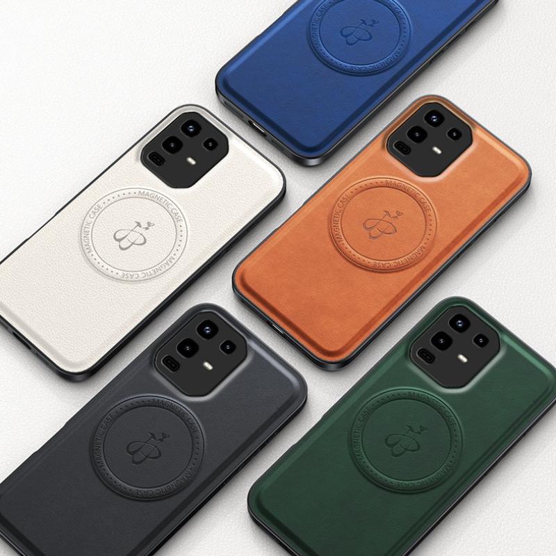 PU Leather Wireless Charging Magnetic Case for Infinix Note 50 Pro 4G 50 Pro+ 50x 50s 5G Protective Cover Hard Back Shell Coque