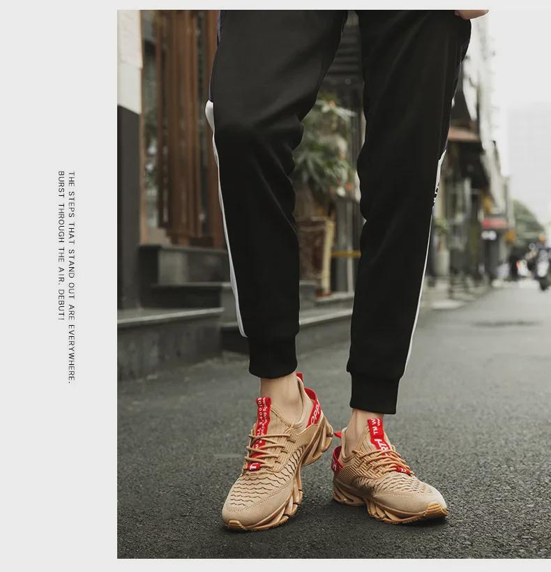 Zapatos Casuales de Moda para Hombre Otoño 2025 Transpirables Tejido Volador Estilo Blade