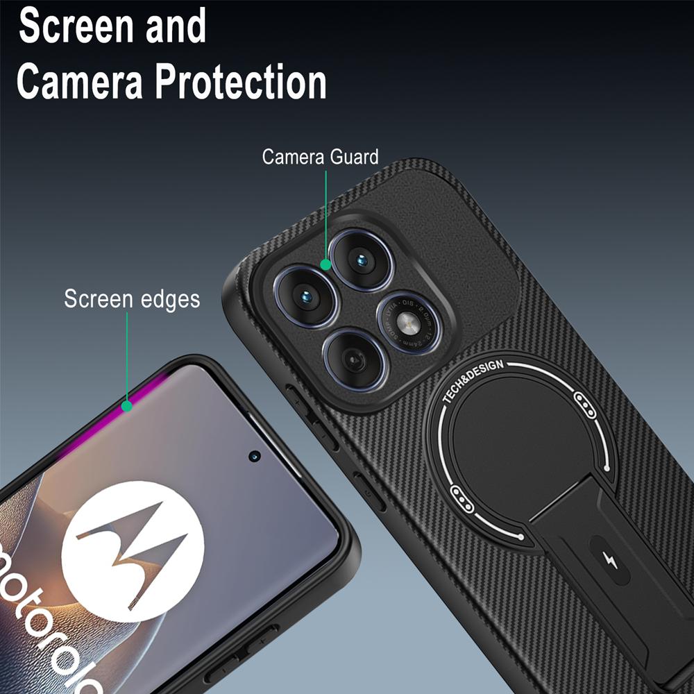 Luxury Armor Shockproof Magnetic Bracket For Magsafe Case For Moto Edge 60 Fusion 5G Stand Holder Cover For Edge60 Fusion