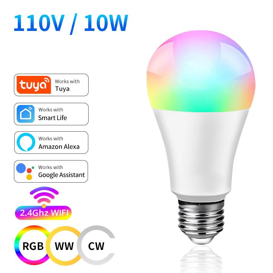 Smart WiFi Bulb Alexa LED Lamp 220V 110V 20W 15W 10W E27 RGB Smart Light Bulbs Smart Life App Remote Google Home Voice Control