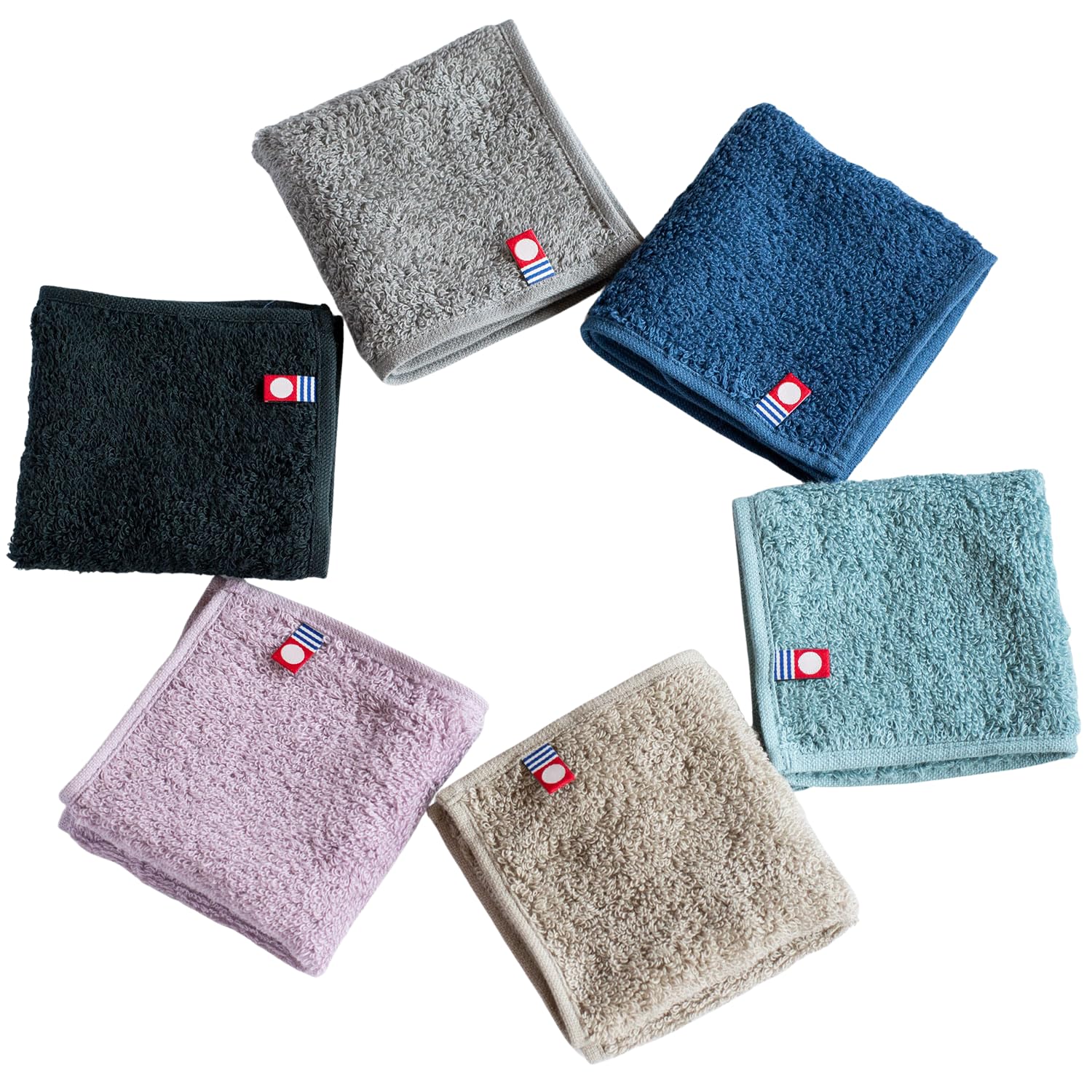 [TABARAT] STOCK Towel Handkerchief, Imabari, 20x20cm, Compact, Small Hand Towel for Men (6 Assorted Colors)