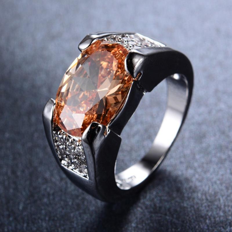 INS ring women's European and American jewelry micro-inlaid color zirconium gemstone creative jewelry accessories women