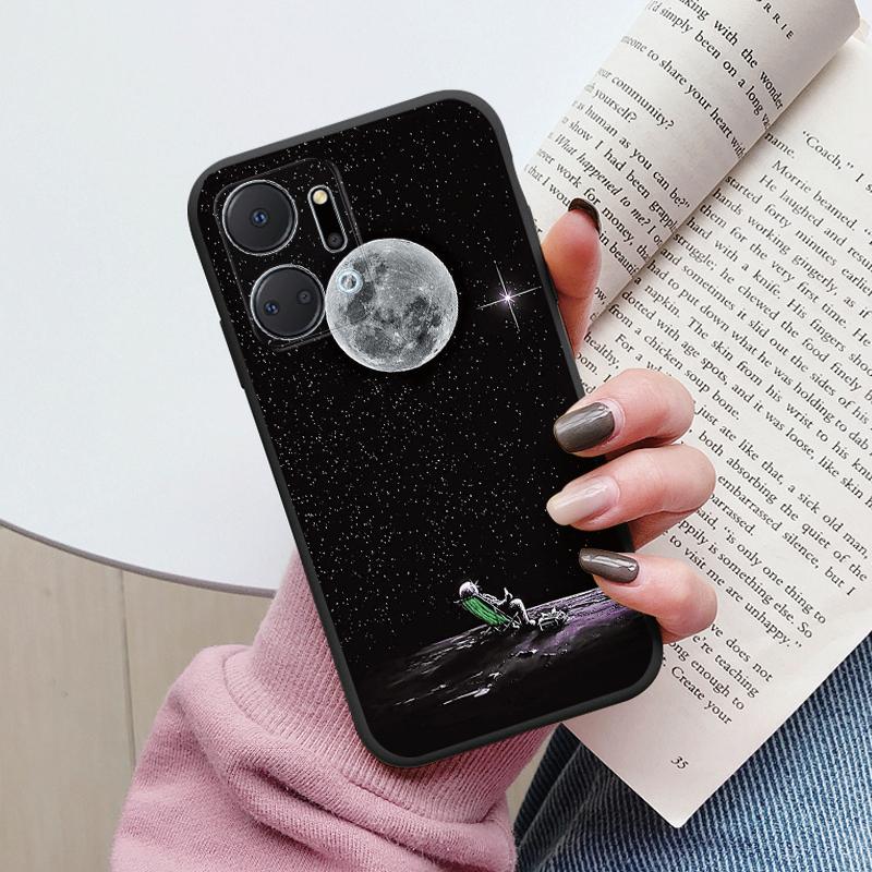 Case For Honor X7a 6.75 inch Cute Heart Flower Back Cover Soft Silicone Matte Protective Funda For Honor X7b X7c X7d X8b X8c TPU