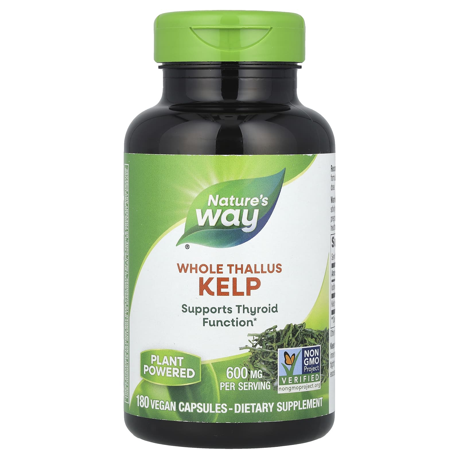 

Nature S Way, Kelp, Whole Leaf, 600Mg, 180 Vegan Capsules