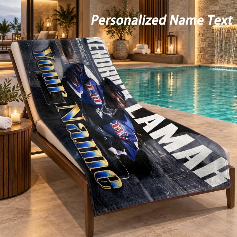 Kendrick Lamar Custom Name Beach Towel Large Soft Towel for Indoor Bathroom Outdoor Beach