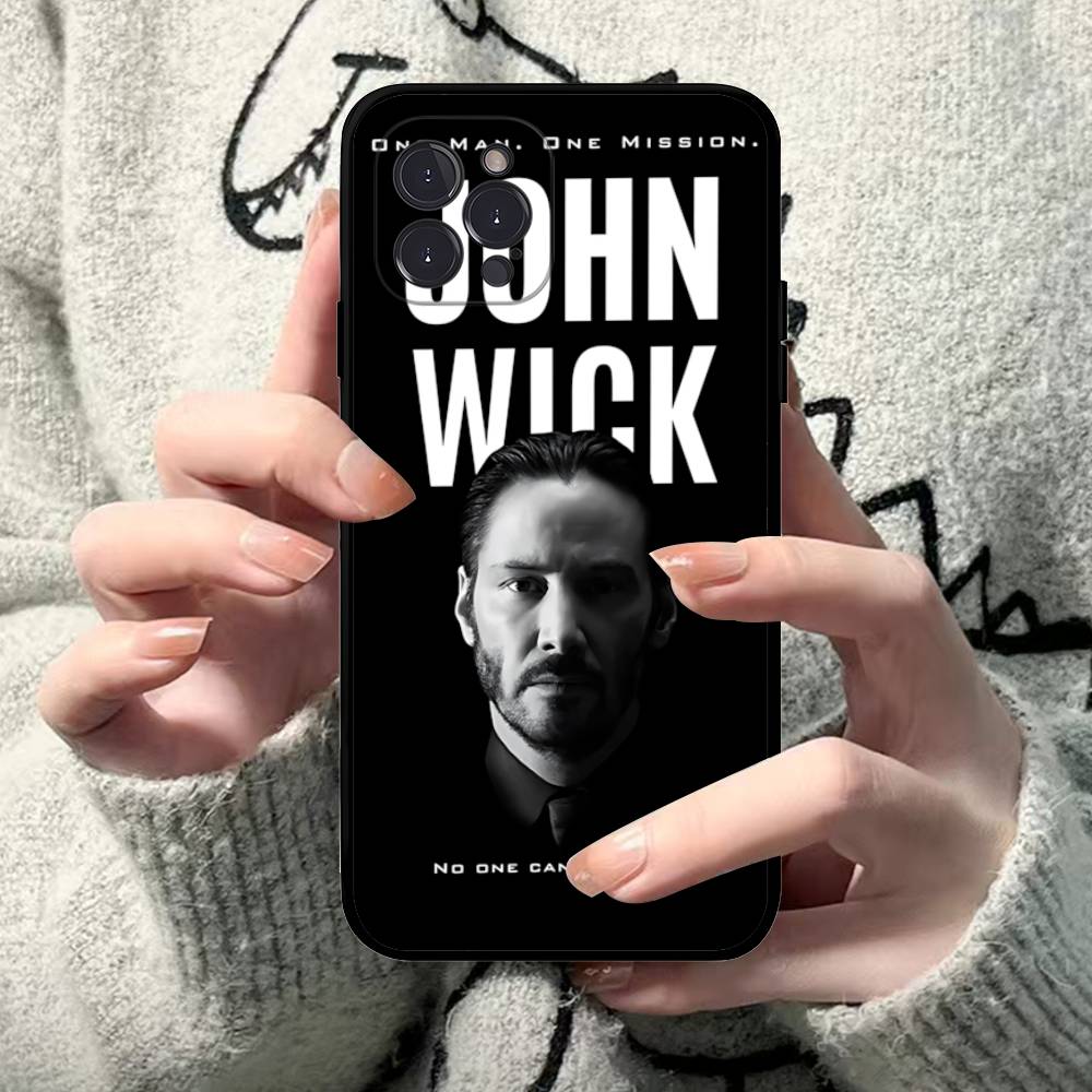 1pc Classic J-john Movie W-wick Phone Case For Iphone 17 Air 16 15 14 13 12 11 Pro Max 16 15 14 Plus TPU Soft Case