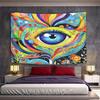 Colorful Abstract Eye with Cosmic Elements Pattern Wall Hanging Tapestry Decorative Tapestry Home Decor for Bedroom and Living Room