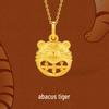 Gold-Plated Vietnam Sand Tiger Pendant Zodiac Necklace for Men and Women