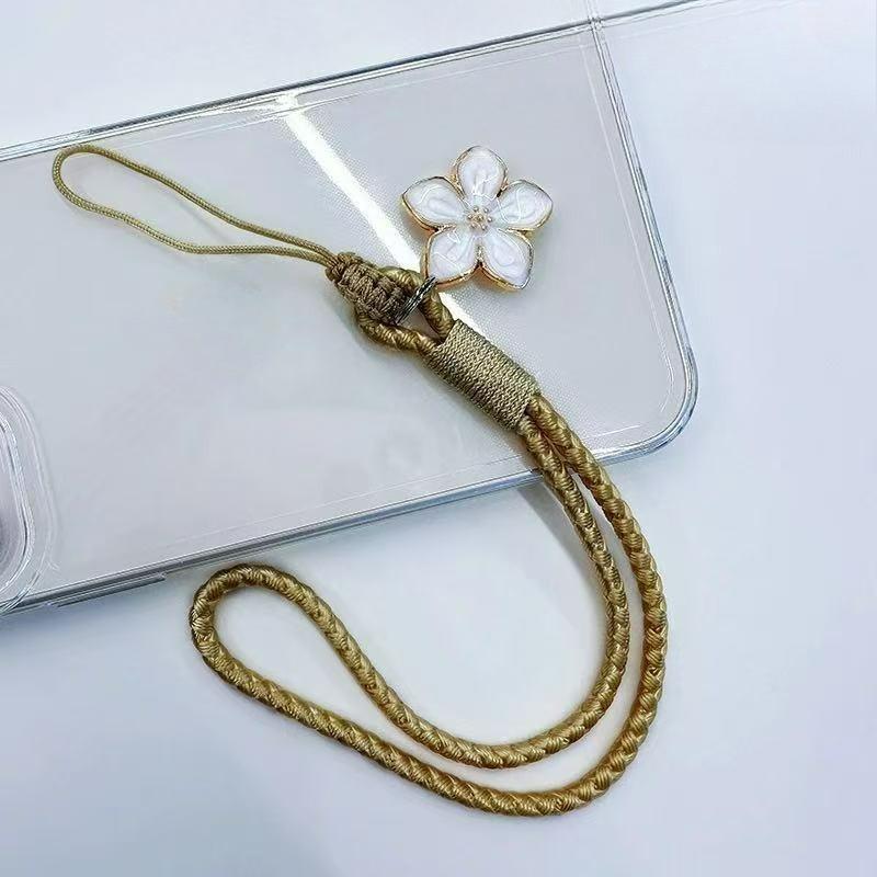 Mobile Phone Chain Lanyard Short Mobile Phone Lanyard Wrist Hand-woven Flower Key Pendant
