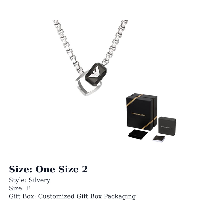 Emporio Armani Stainless Steel Necklaces Men's EGS2937040