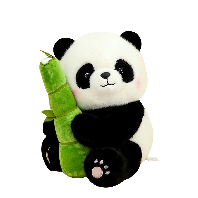 Cute Panda Flower Making Fortune Apple Plush Toy Doll Chengdu Rag Doll Travel Souvenir Gift