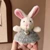 Fashion Cute Plush Rabbit Charm Keychains Pendant Hanging Ornament Keyring Backpack Decoration Jewelry for Women Girls