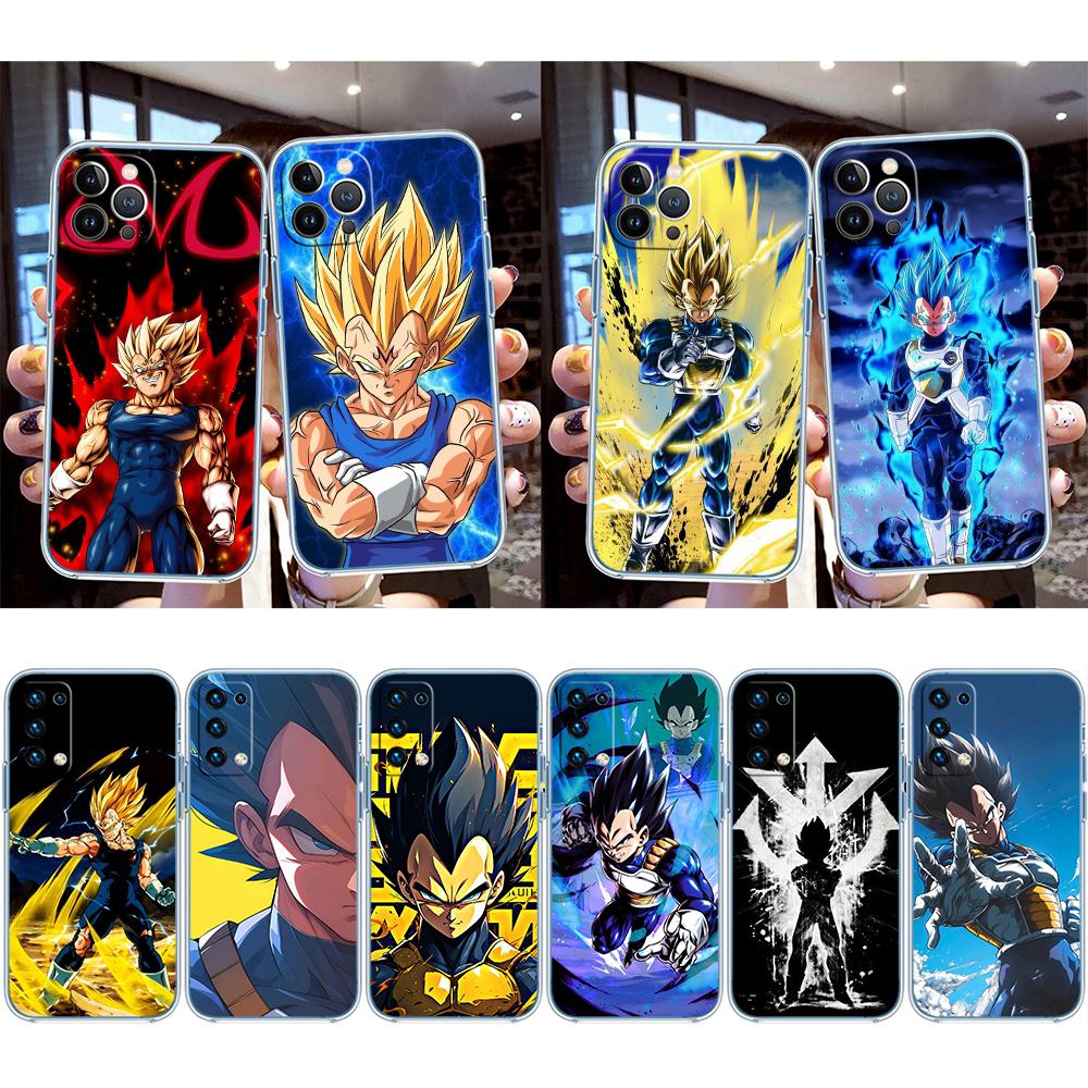 Dragon Ball Vegeta Transparent Phone Case for Motorola Moto G7 G8 G9 G84 G85 G73 G24 G15 Z2 Play Power Plus