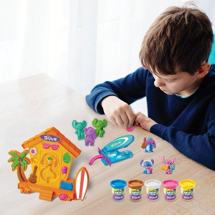 LEXIBOOK CRAZART - Kit de fabrication de figurines Stitch en pâte a modeler douce et malléable