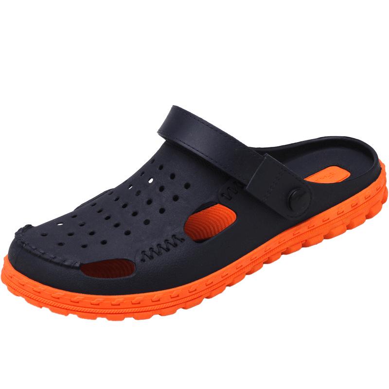 

Чоловічі сандалі Baotou В єтнамські тапочки пара водонепроникних та нековзних туфель з отворами для взуття молодіжного пляжного взуття повсякденне садове взуття 44