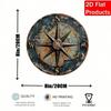 Viking Compass Metal Sign 8x8 Inch Rustic Tin Wall Art Decor Vintage Bedroom Porch