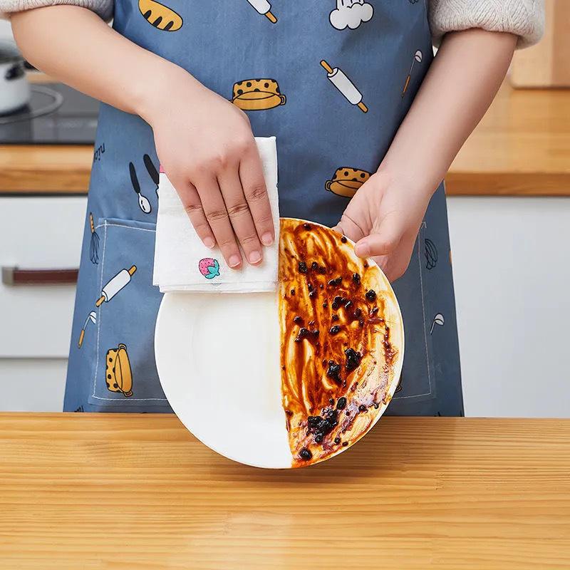 Lazy Rag Dual-Use Extra Large & Thick Kitchen Disposable Paper Towels for Household Cleaning