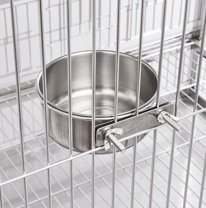 Stainless Steel Anti-Spill Hanging Pet Food Bowl for Cats & Dogs