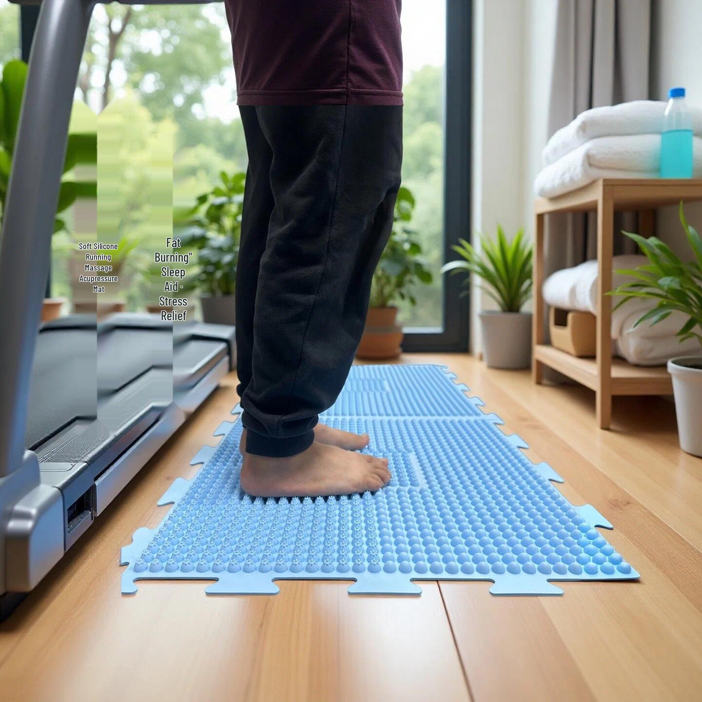 Large Soft Silicone Acupressure Mat for Foot Massage - Super Slow Jogging & Physio Use