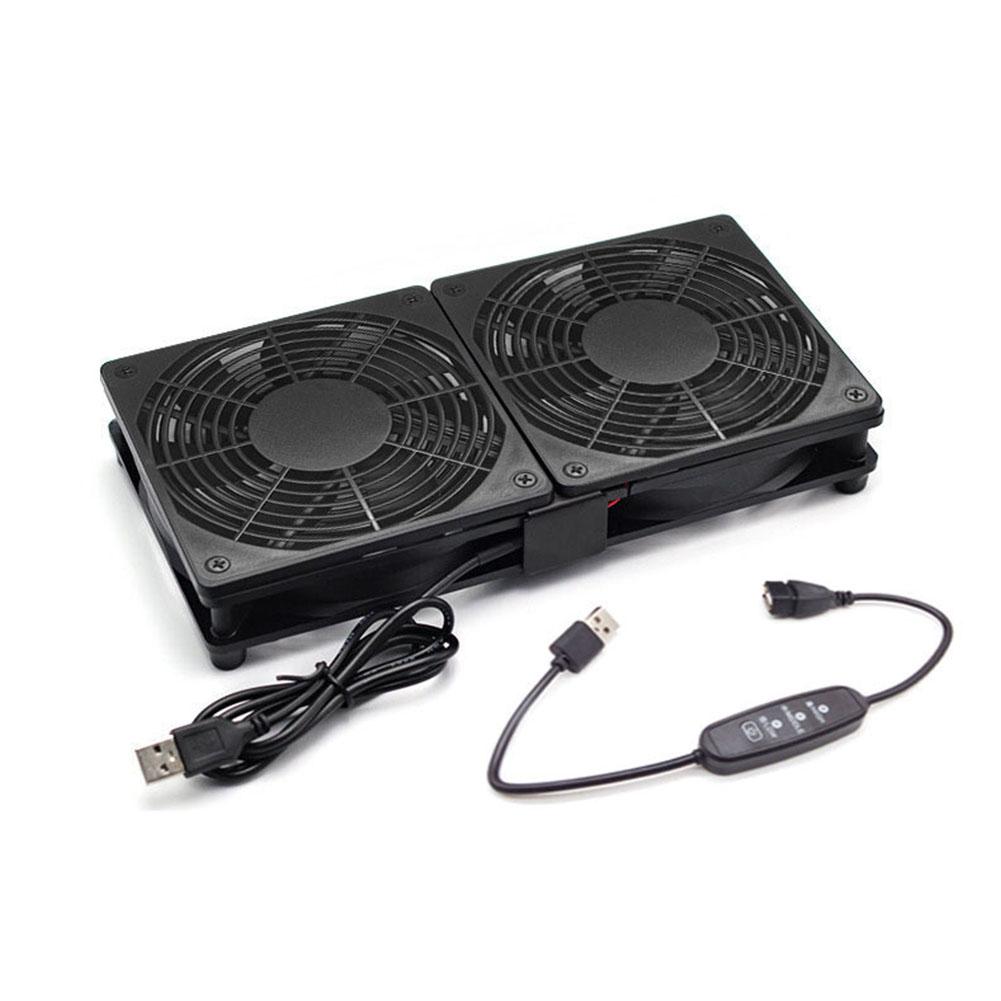 120mm 240mm Router Cooling Base USB Powered DIY PC Cooler TV Box Wireless Silent Quiet DC 5V W/Screws Protective Net