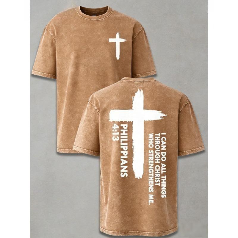 High Quality Men's Retro Vintage Vintage Gothic Hardcore Style Washed Pure Cotton Short Sleeved T-shirt Printed Top Soft and Comfortable Trendy Loose