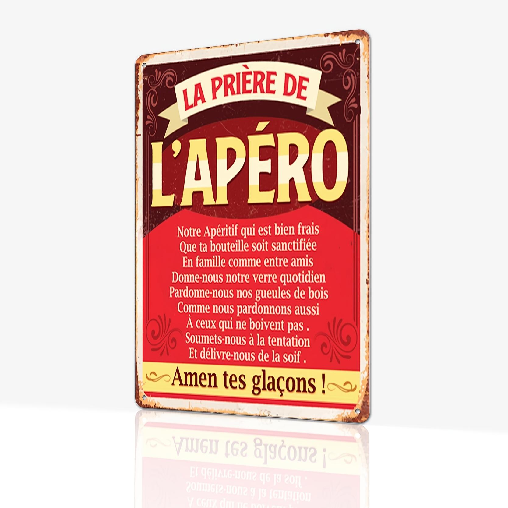

Vintage Aperitif Prayer Metal Sign Iron Wall Hanging Decor for Home Bar Club Restaurant Man Cave Multipurpose Plane Craft 20x30cm（7.8x11.8inch）