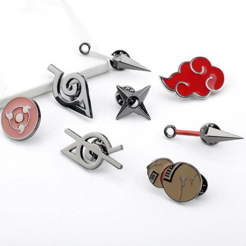 Naruto Brosje Kunai Sharingan Konoha Alloy Badge Pin 8 Series