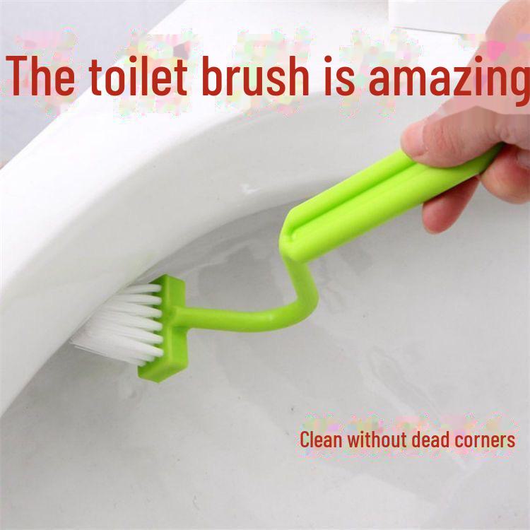 V-Shaped Long Handle Toilet Brush for Effective Corner Cleaning