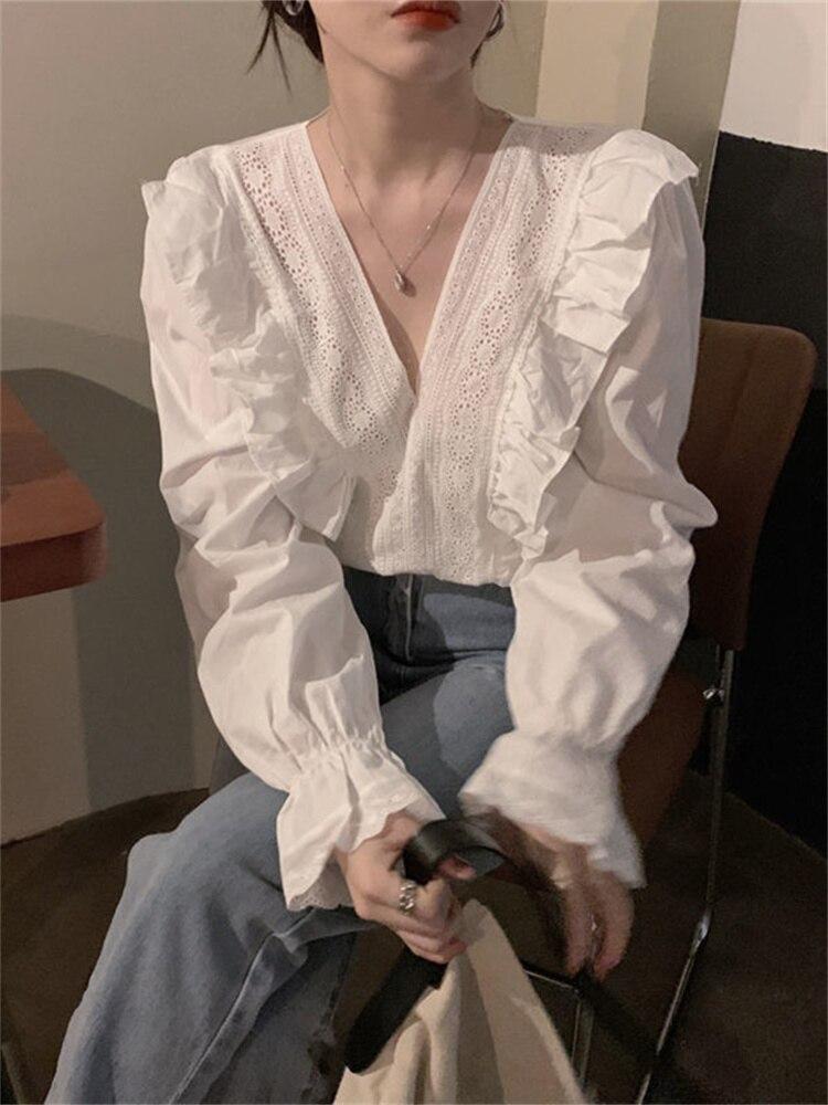 

Элегантные женские летние блузки без оборок, женские топы, женские белые рубашки, блузка, сорочка femme blusas blusa feminina, топ с длинными рукавами XL белый