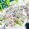 Reusable Cartoon Panda PET Stickers Waterproof Panda Animal Graffiti Sticker  Handbook
