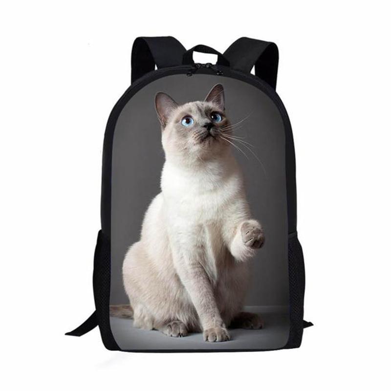 Zaini Notebook Gatto Figo Novità Lusso Zainetti Scolastici per Studenti Stampa 3D Oxford Impermeabile Zainetti per Laptop Ragazzi/Ragazze