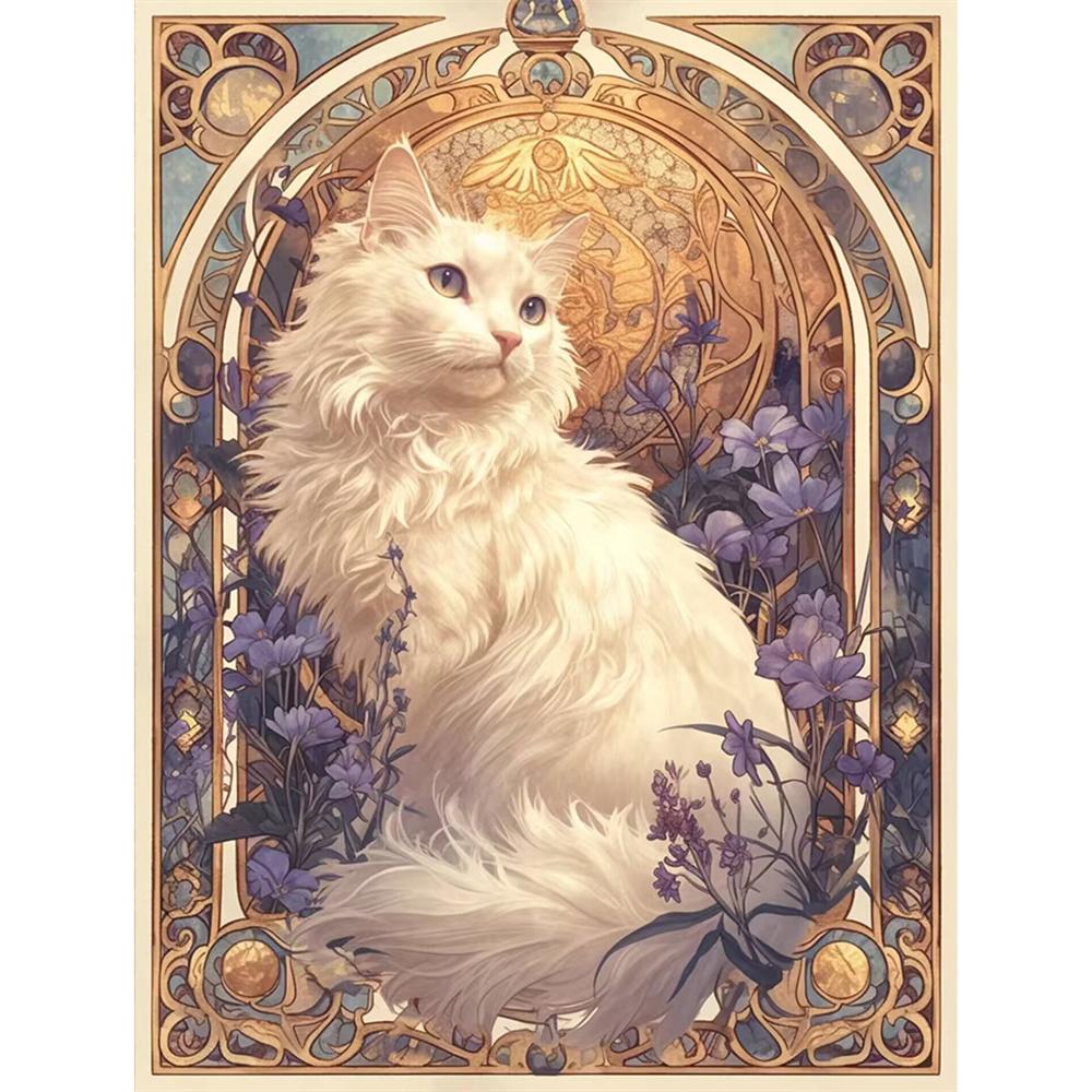 Resin 2026 New 5D Diy Diamond Painting Animal Cat Full Square Round Mosaic Flower Complete Kit Art Wall Decor Gift