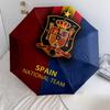 1 Parapluie Pliant Automatique - Motif Équipe Nationale de Football d'Espagne, Design Portable & Pliable avec 8 Baleines, Cadeaux de Noël d'Anniversaire