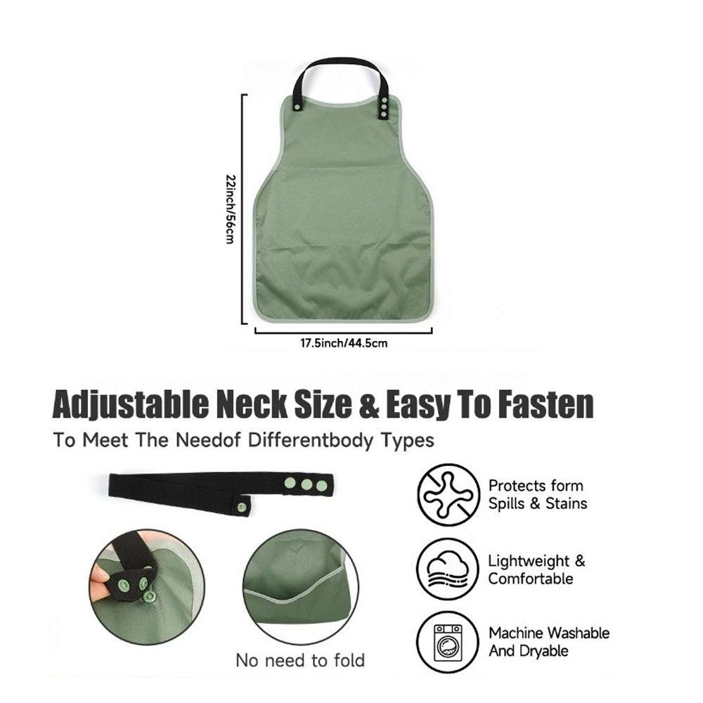 Waterproof Adult Feeding Bib Reusable Dining Clothing Protector Apron Disabled Individuals