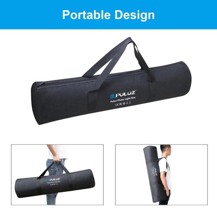 PULUZ 80cm składany przenośny 80W 9050LM białe światło oświetlenie studyjne namiot do zdjęć z 3 kolorami tła