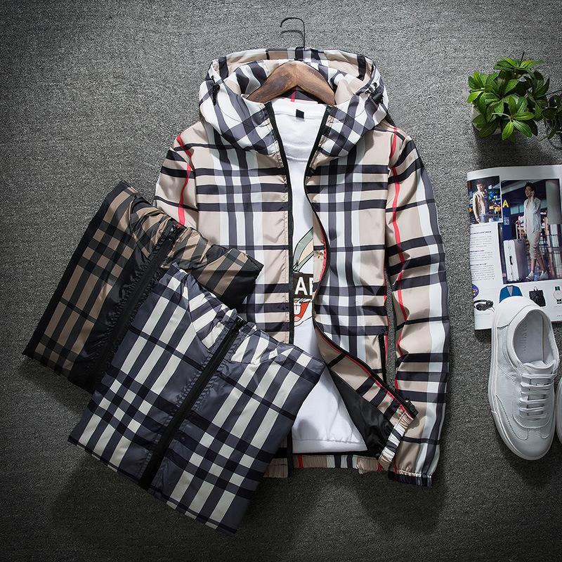 Veste à carreaux pour homme, coupe ajustée, à capuche, polyvalente, décontractée, printemps-automne, Chine