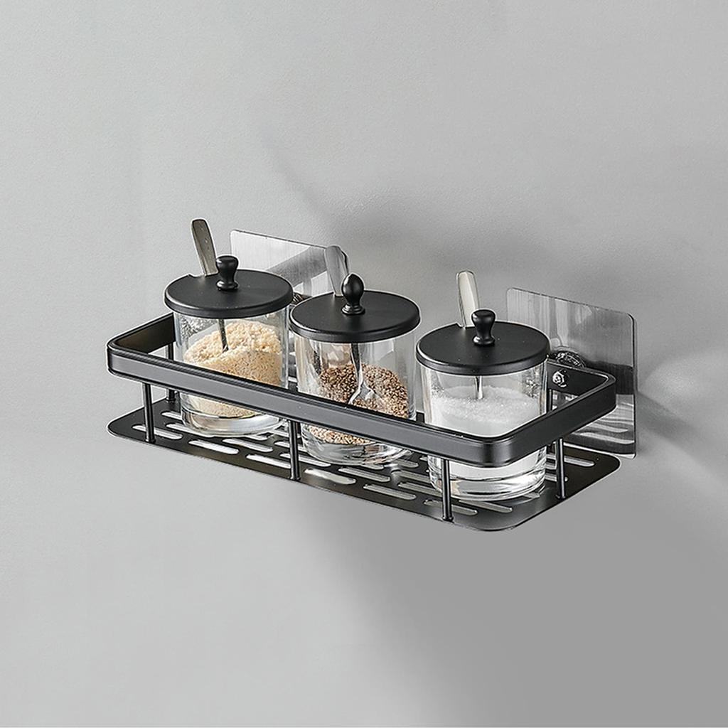 1 stk Ikke-perforert romaluminium baderomsoppbevaringsstativ toalett baderom baderomsoppbevaringsstativ veggmontert baderomshjørne