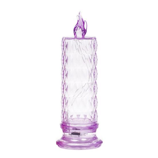 LED Candle Lights Romantic Rose Shadow Flameless Candles Lamp Elegant Crystal-like Pillar Candles