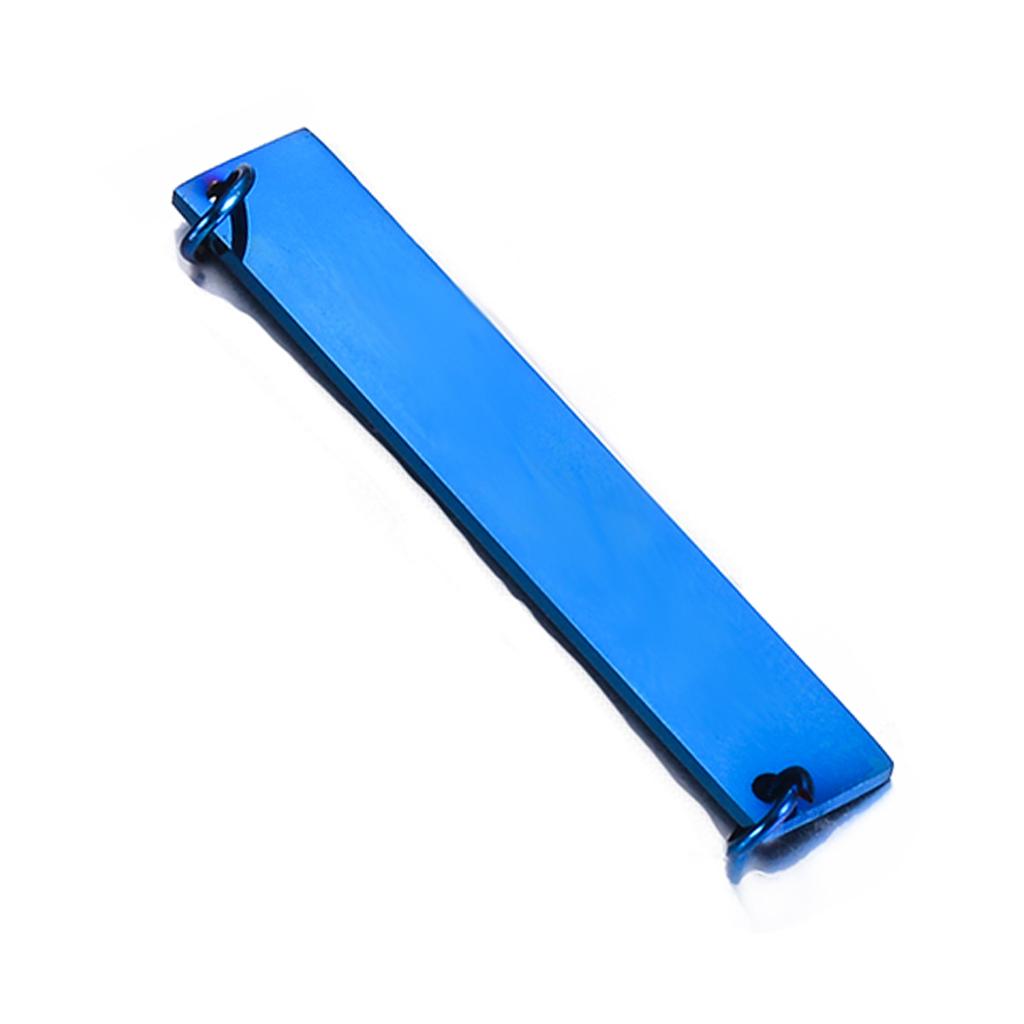 5Pcs Rectangle Tag 2 Holes Stainless Steel Necklace Pendant Charms 35*6mm DIY Jewelry