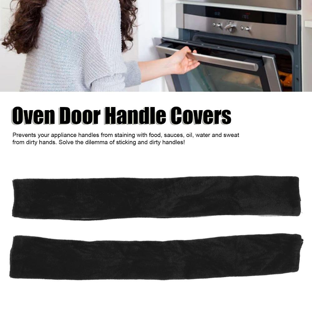 

4Pcs Adjustable Refrigerator Door Handle Covers Anti Static Handle Protector Stove Oven чёрный