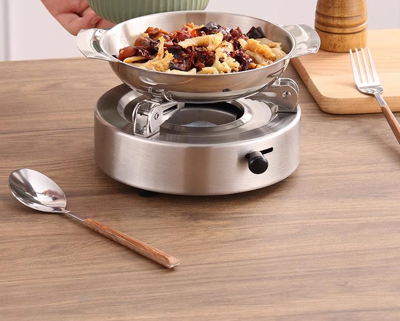 Portable Windproof Alcohol Camping Stove for Dormitory & Hotel Use
