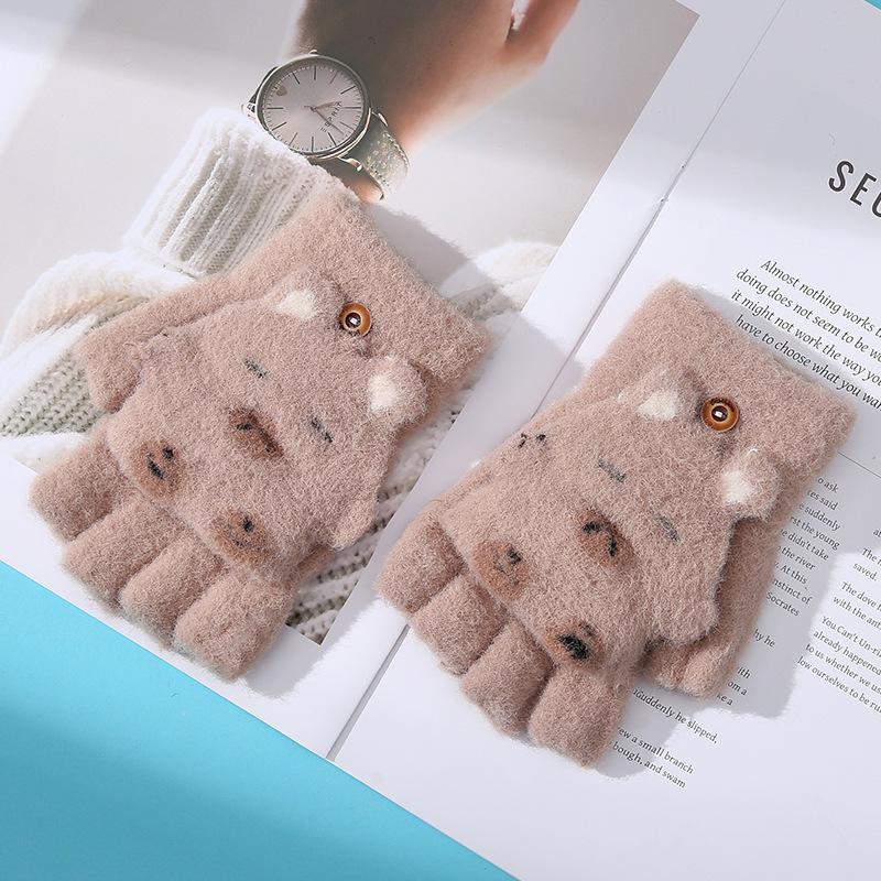 

Новые мужские перчатки для сенсорных экранов с треугольным узором, бархатные, теплые и утолщенные, модные осенне-зимние перчатки для велоспорта с пятью пальцами в корейском стиле Recommended for 8-12 years old