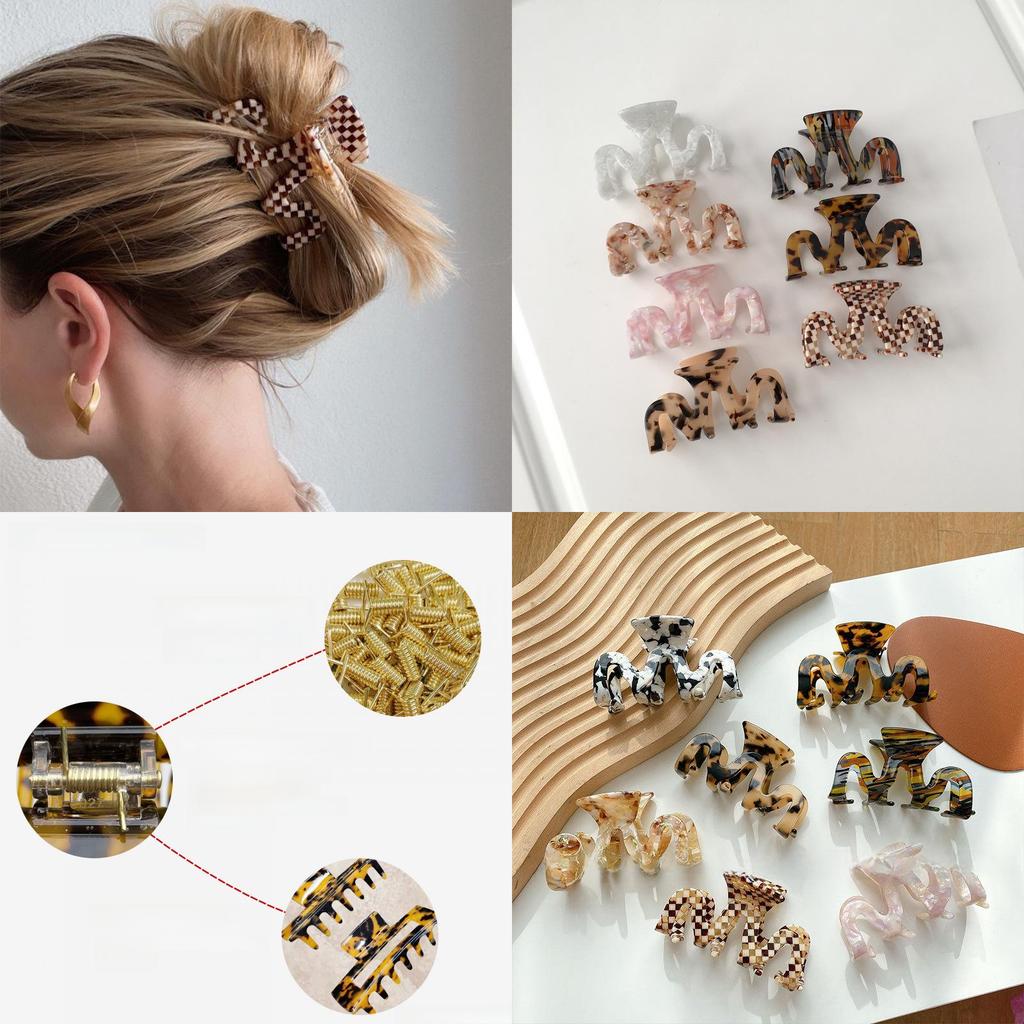 Elegant Korean Style Acetate Hair Clip For Women With Artistic Retro Design