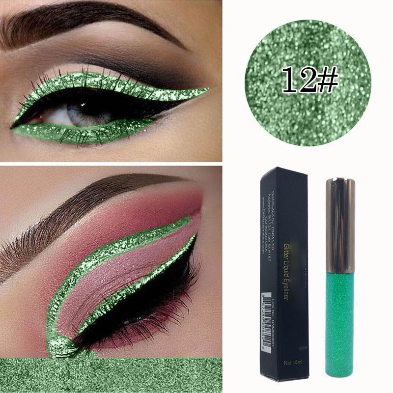 Glitter Eyeshadow Long Lasting Waterproof Liquid Eyeliner Women Fashion Quick-dry Eye Makeup Cosmetics