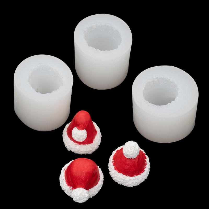 3D Christmas Hat Shape Silicone Mold for Fondant, Epoxy, Clay, DIY Candles